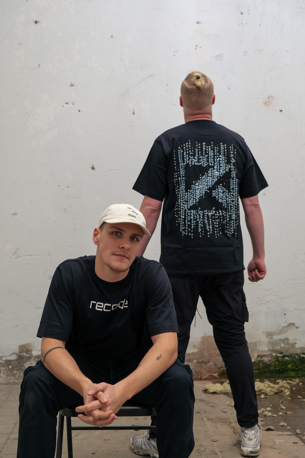 Recode Records White Logo T-Shirt Black